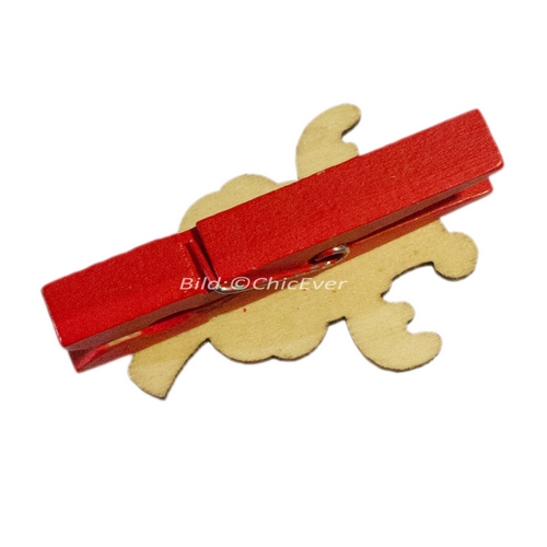 24 Klammern Holz Elche Schneemänner Schneemann Christbaumschmuck Weihnachten Weihnachtsbaum Deko